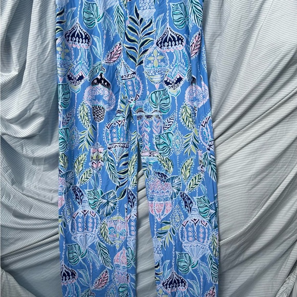 Lilly Pulitzer Georgia May Palazzo Blue Peri Pants Womens size M / L - Picture 11 of 11